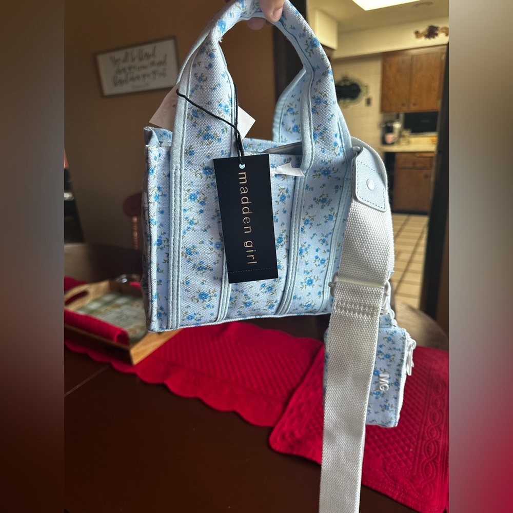 Madden Girl Blue Floral Women's Bag